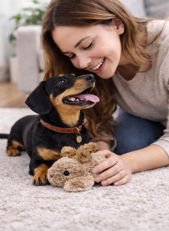 Multipet Rabbit Dog Toy w/Squeaker | Thumperz Dog Toy | Stuffed Bunny Toy for Dogs | Plush Squeaker Bunnies Dogs Toy | Small/Medium Breed (Tan/Brown, 6") - Image 3